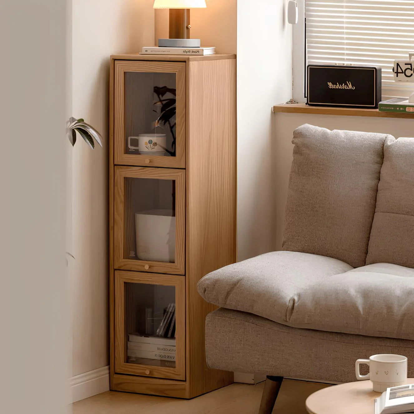 Warburg Solid Oak Display/Bookcase - Image 3