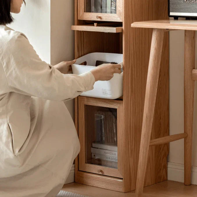 Warburg Solid Oak Display/Bookcase - Image 6