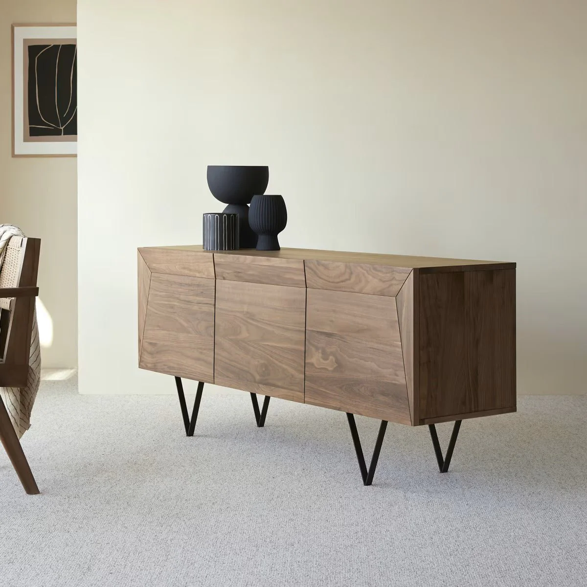 Wiltz Natural Solid Walnut Sideboard - Image 2