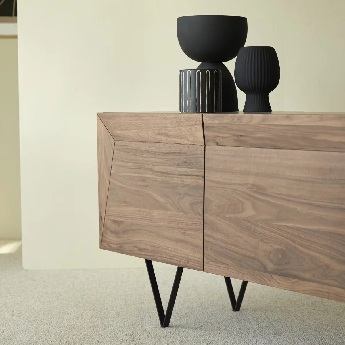 Wiltz Natural Solid Walnut Sideboard - Image 3