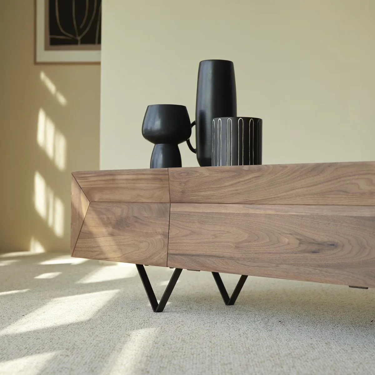 Wiltz Natural Solid Walnut TV Stand - Image 3