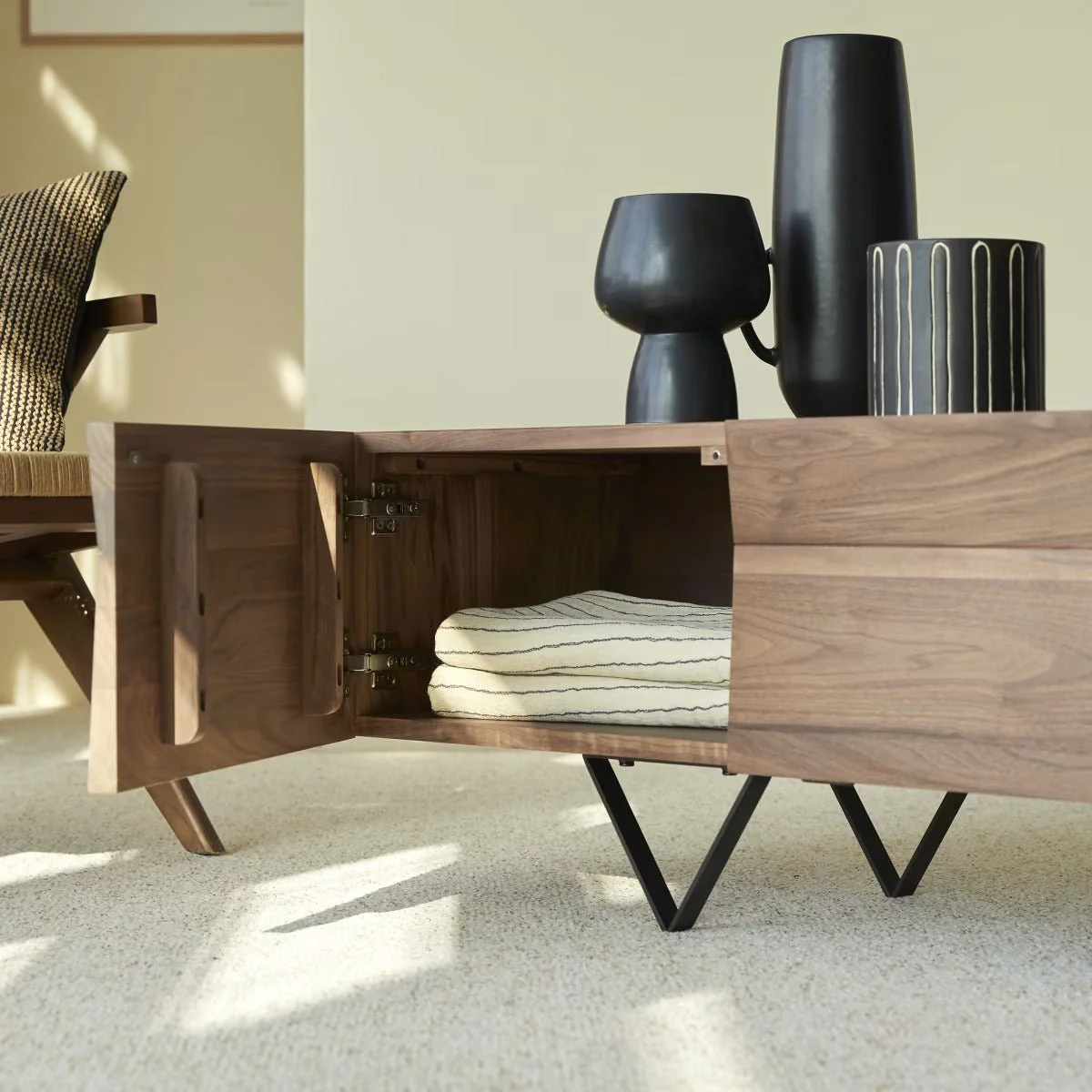 Wiltz Natural Solid Walnut TV Stand - Image 4